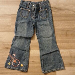 Gymboree Popstar Academy Guitar Denim Pant Size 4 Vintage Embrodery (D)